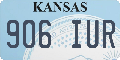 KS license plate 906IUR
