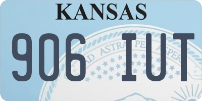 KS license plate 906IUT