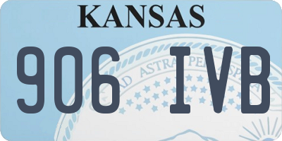 KS license plate 906IVB
