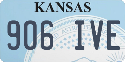 KS license plate 906IVE