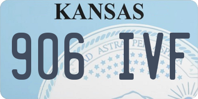 KS license plate 906IVF