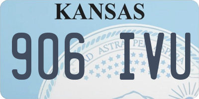 KS license plate 906IVU