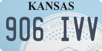 KS license plate 906IVV