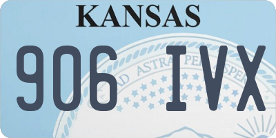 KS license plate 906IVX