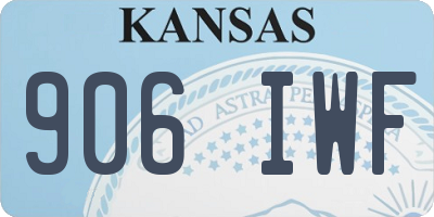 KS license plate 906IWF