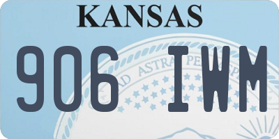 KS license plate 906IWM