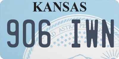 KS license plate 906IWN