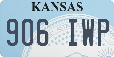KS license plate 906IWP