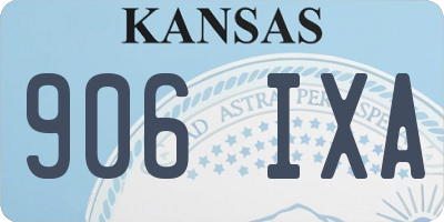 KS license plate 906IXA