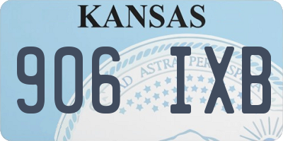 KS license plate 906IXB