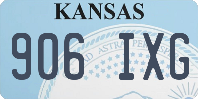 KS license plate 906IXG