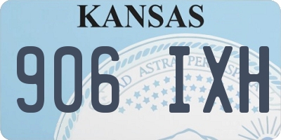 KS license plate 906IXH
