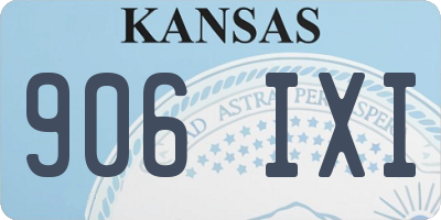 KS license plate 906IXI