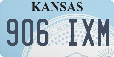 KS license plate 906IXM