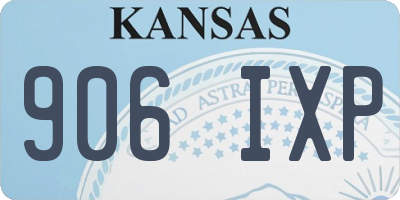 KS license plate 906IXP