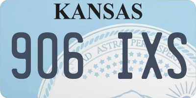 KS license plate 906IXS