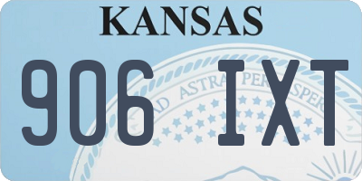 KS license plate 906IXT