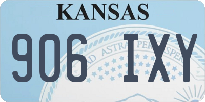KS license plate 906IXY