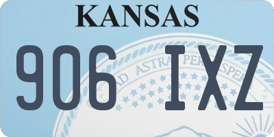 KS license plate 906IXZ