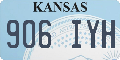 KS license plate 906IYH