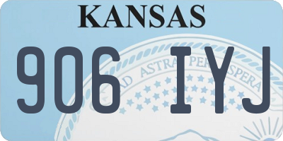 KS license plate 906IYJ