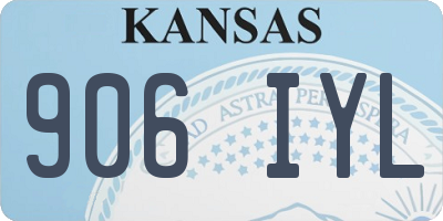 KS license plate 906IYL