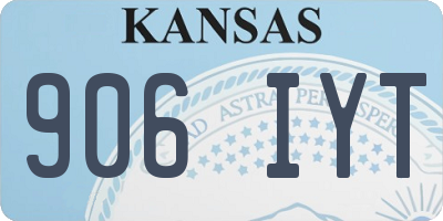 KS license plate 906IYT