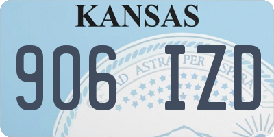 KS license plate 906IZD