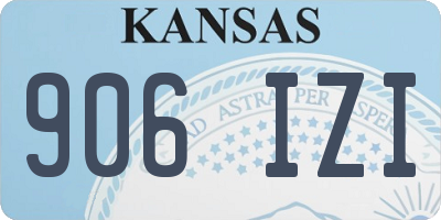 KS license plate 906IZI