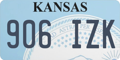 KS license plate 906IZK