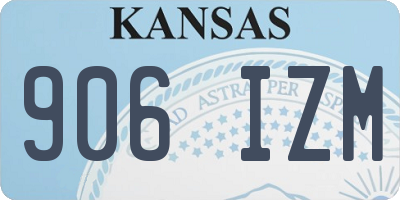 KS license plate 906IZM