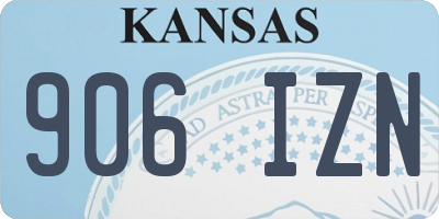 KS license plate 906IZN