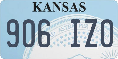 KS license plate 906IZO