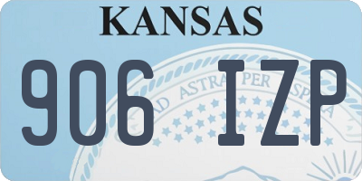 KS license plate 906IZP