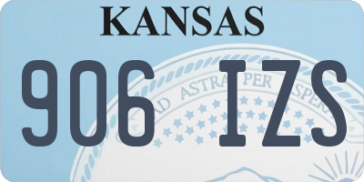 KS license plate 906IZS