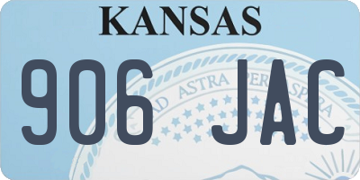 KS license plate 906JAC