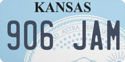 KS license plate 906JAM