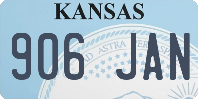 KS license plate 906JAN
