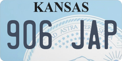 KS license plate 906JAP