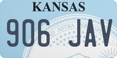 KS license plate 906JAV