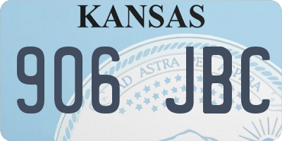 KS license plate 906JBC