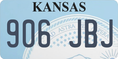 KS license plate 906JBJ