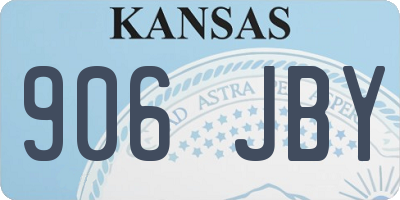 KS license plate 906JBY