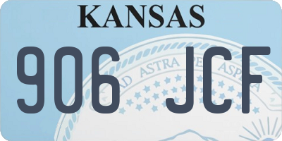 KS license plate 906JCF
