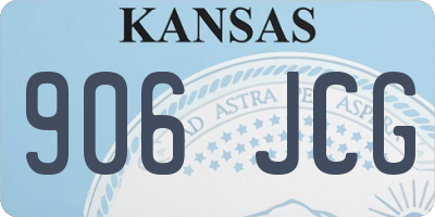 KS license plate 906JCG