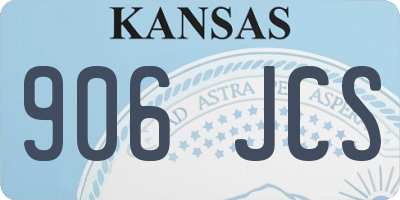 KS license plate 906JCS
