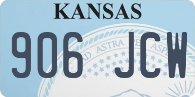 KS license plate 906JCW