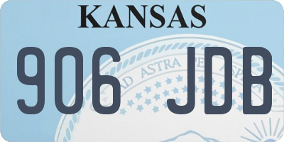 KS license plate 906JDB