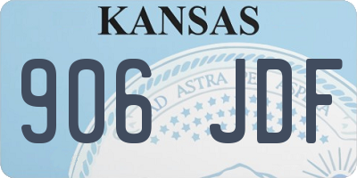 KS license plate 906JDF