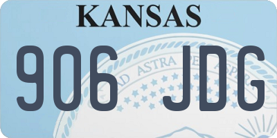 KS license plate 906JDG